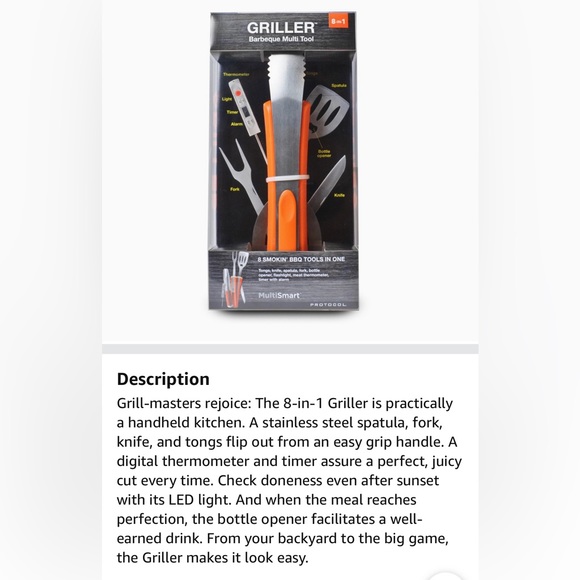 Protocol Griller 8-in-1 Grilling Multi Tool Set, NEW in packaging - Picture 10 of 10